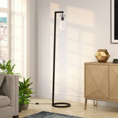 Image showing  Weston Floor Lamp in Blackened Bronze, 8 ft. Cord