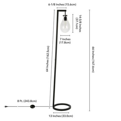 Image showing  Weston Floor Lamp in Blackened Bronze, 8 ft. Cord