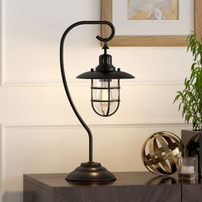 Image showing 6 th Hudson&Canal Bay Nautical Lantern Table Lamp, 6 ft. Cord