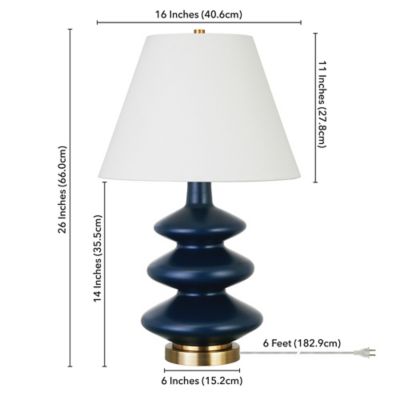 Image showing  Carleta Matte Triple Gourd Table Lamp, 6 ft. Cord