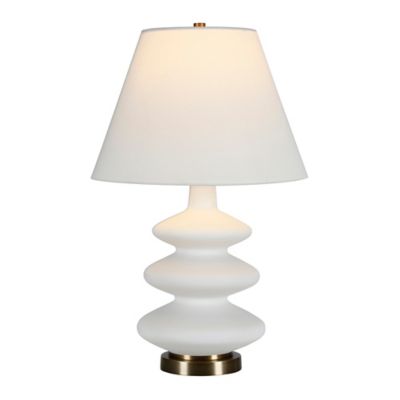 Image showing 2 th Hudson&Canal Carleta Matte Triple Gourd Table Lamp, 6 ft. Cord