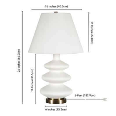 Image showing 4 th Hudson&Canal Carleta Matte Triple Gourd Table Lamp, 6 ft. Cord