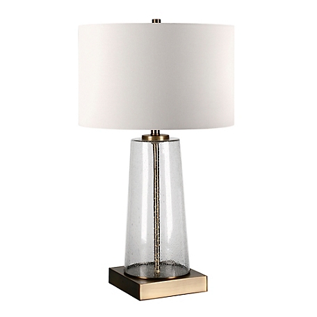 Hudson&Canal Dax Tapered Seeded Glass Table Lamp, 6 ft. Cord