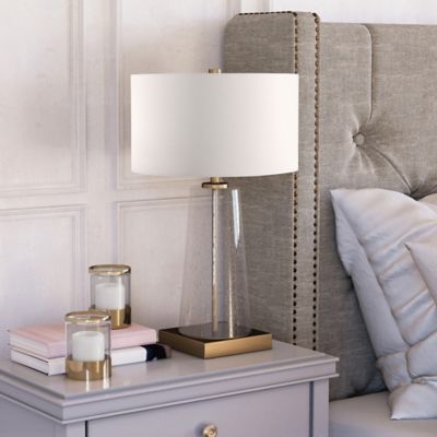 Image showing  Dax Tapered Seeded Glass Table Lamp, 6 ft. Cord