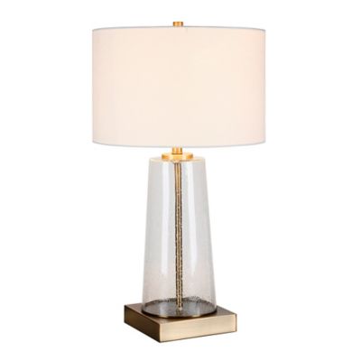 Image showing  Dax Tapered Seeded Glass Table Lamp, 6 ft. Cord