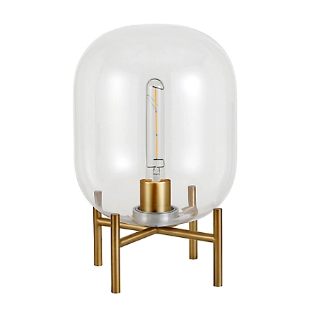 Hudson&Canal Edison Glass Table Lamp, 6 ft. Cord