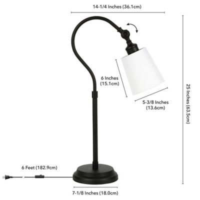 Image showing  Harland Table Lamp, 6 ft. Cord, Blackened Bronze