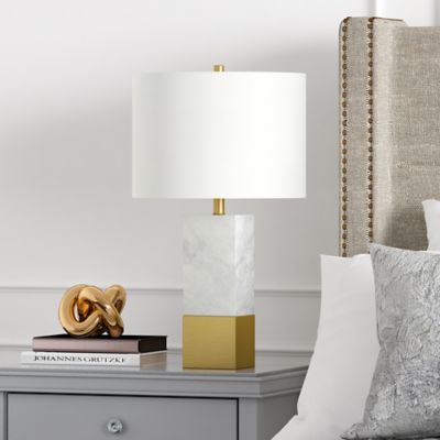 Image showing  Lena Marble Table Lamp, 6 ft. Cord