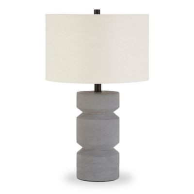 Hudson&Canal Reyna Concrete Table Lamp, 6 ft. Cord