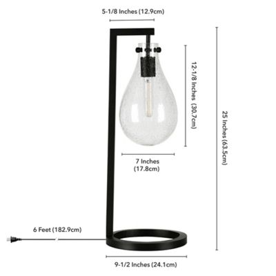 Image showing  Weston Seeded Glass Table Lamp, 6 ft. Cord