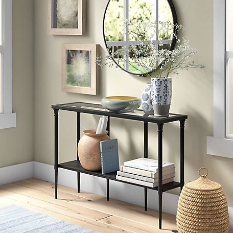 Hudson&Canal Dafna Blackened Bronze Console Table