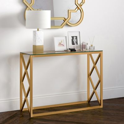Hudson&Canal Dixon Console Table in Brass