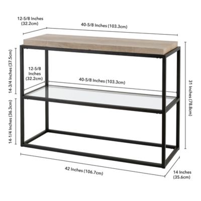 Image showing  Hector Console Table, 31 in. x 42 in. x 14 in., Blackened Bronze