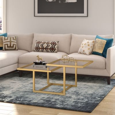Image showing 6 th Hudson&Canal Amalie 2-Tier Rectangular Coffee Table