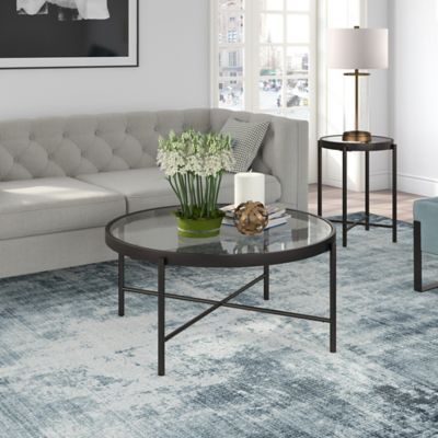 Hudson&Canal Duxbury Coffee Table in Blackened Bronze