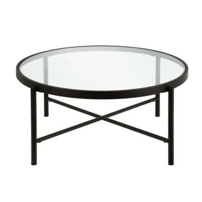 Image showing  Duxbury Round Coffee Table, Blackened Bronze