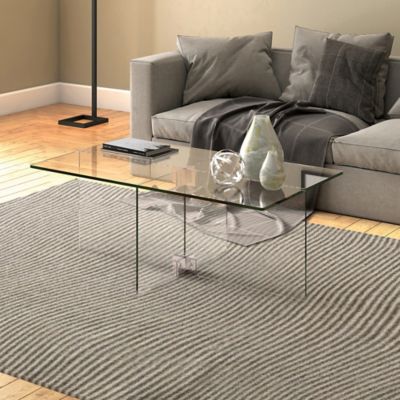 Hudson&Canal Gehry Coffee Table in Clear Glass