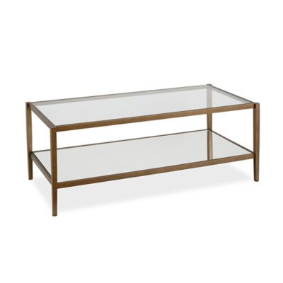 Image showing  Hera Rectangular Coffee Table with Mirrored Shelf