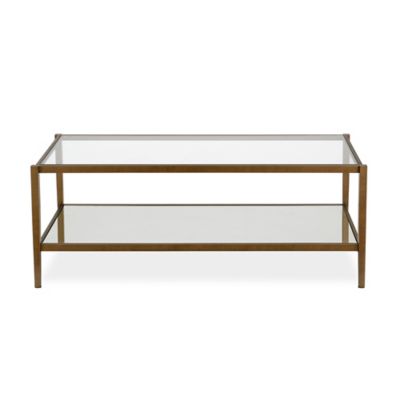 Image showing  Hera Rectangular Coffee Table with Mirrored Shelf