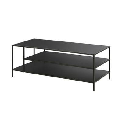 Hudson&Canal Winthrop Rectangular Coffee Table, 46 in., Blackened Bronze