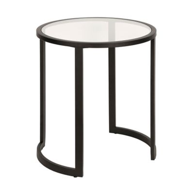 Hudson&Canal Mitera Round Glass Side Table