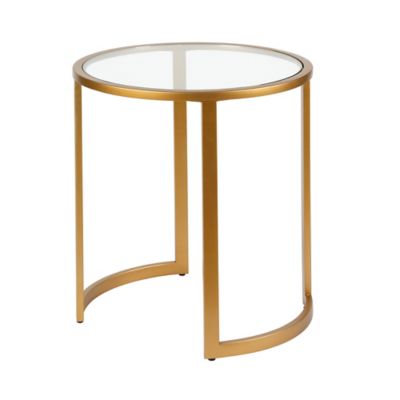 Hudson&Canal Mitera Round Glass Side Table