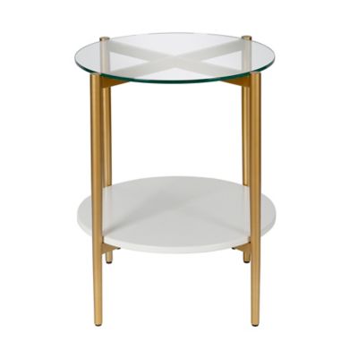 Hudson&Canal Otto Side Table with Shelf