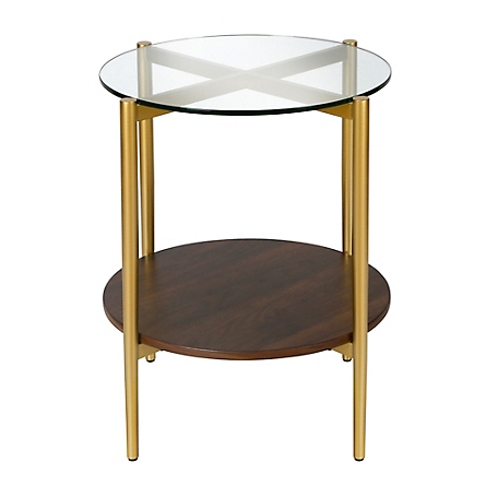 Hudson&Canal Otto Side Table with Shelf