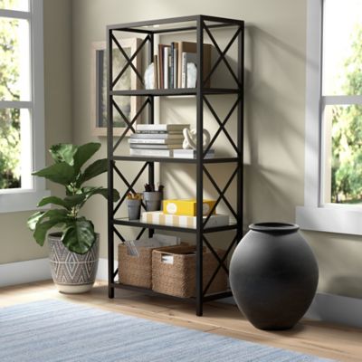 Hudson&Canal 4-Tier Celine Metal Bookcase