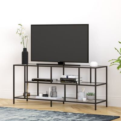 Image showing 6 th Hudson&Canal Winthrop Metal 3-Shelf TV Stand for TVs Up to 55 in.