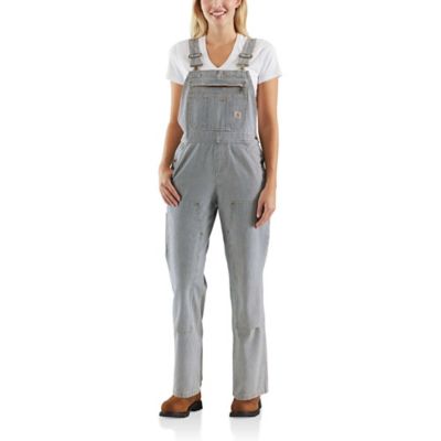 Carhartt Women's Rugged Flex Relaxed Fit Denim Railroad Bib Overalls Can wear for around town or hiking or gardening!
