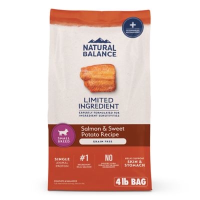 Natural Balance Grain Free Salmon & Sweet Potato Small Breed Recipe Dry Dog Food, 4 lb.