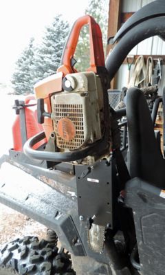Image showing  UTV Side by Side Roll Bar Chainsaw Mount