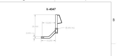 Image showing  17 in. UTV Hitch Spare Tire Mount