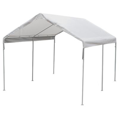 King Canopy 10 ft. x 13 ft. Universal Carport Canopy, 6 Leg, White