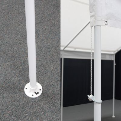 Image showing  10 ft. x 13 ft. Universal Carport Canopy, 6 Leg, White