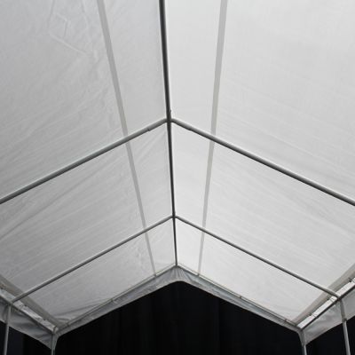 Image showing  10 ft. x 27 ft. Universal Canopy, 1 3/8 in. Steel Frame, 10 Leg, White