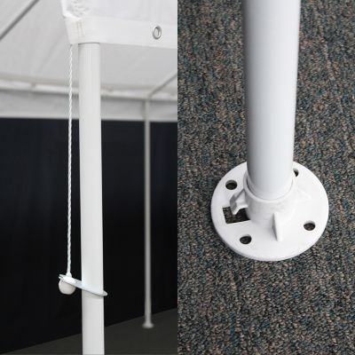 Image showing  10 ft. x 27 ft. Universal Canopy, 1 3/8 in. Steel Frame, 10 Leg, White