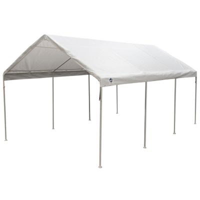King Canopy 10 ft. x 20 ft. Universal Canopy, 1 3/8 in. Steel Frame, 8 Leg, White