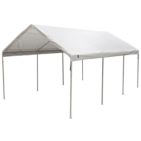King Canopy Universal Canopy 10 ft. by 20 ft., 1 3/8 in. Steel Frame, 8 Leg, White, C81220PC