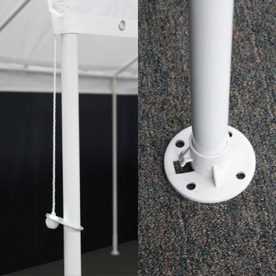 Image showing  10 ft. x 20 ft. Universal Canopy, 1 3/8 in. Steel Frame, 8 Leg, White