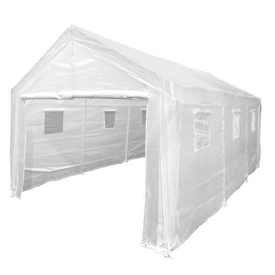 King Canopy Universial Greenhouse 10-Feet by 20-Feet, 2-Inch Steel Frame, 8-Leg, White, C8GH1020