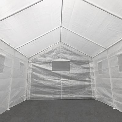 Image showing  10 ft. x 20 ft. Universal Greenhouse, 2 in. Steel Frame, 8 Leg, White