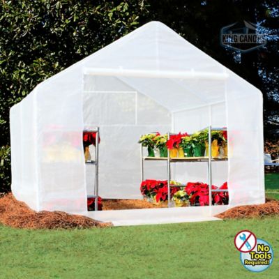 King Canopy 10 ft. 6 in. x 9 ft. 7 in. Greenhouse Kit We got this greenhouse I want expecting much