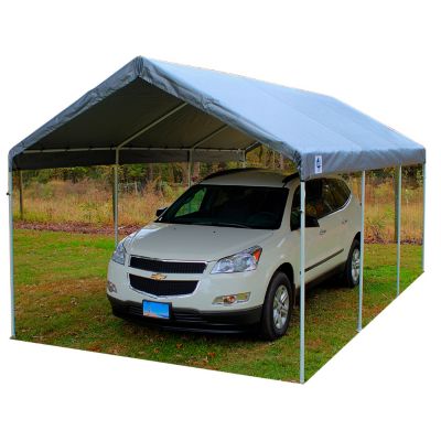 Image showing  Hercules Hammertone Carport Canopy, 10 ft. x 20 ft., White