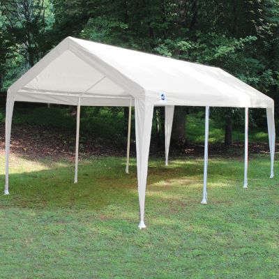 Image showing  Hercules Hammertone Carport Canopy, 10 ft. x 20 ft., White
