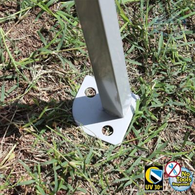 Image showing  10 ft. x 10 ft. Steel Slant Leg Top Pop-Up Tent, White