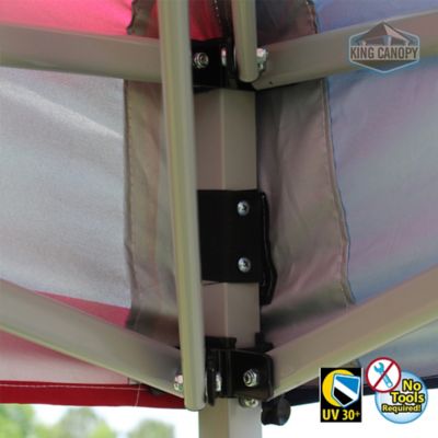 Image showing  10 ft. x 10 ft. Steel Slant Leg Top Pop-Up Tent, White