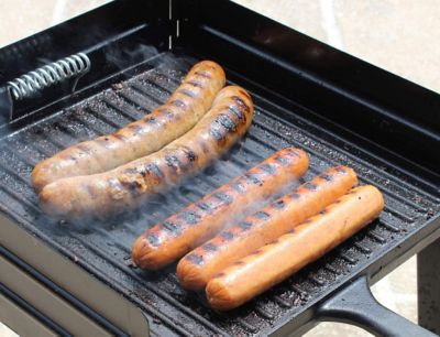 Image showing  2-Sided Square Pre-Seasoned Cast Iron Griddle with Handle, 14 in. x 14 in.