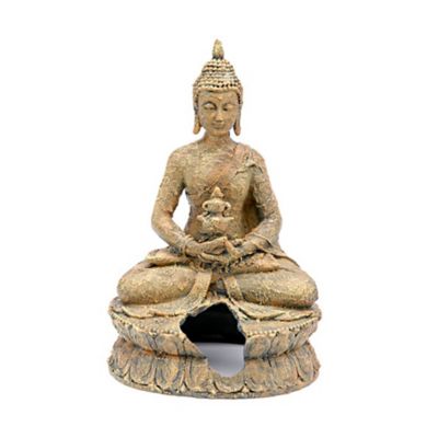 Penn-Plax Sitting Buddha Head Aquarium Decoration, 15.5 in.